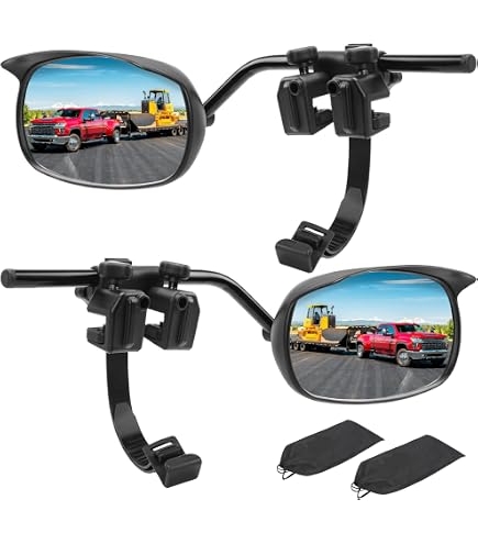 Amazon.com: CIPA 11950 Clip-On Towing Mirror,Black & Silver, 15.75